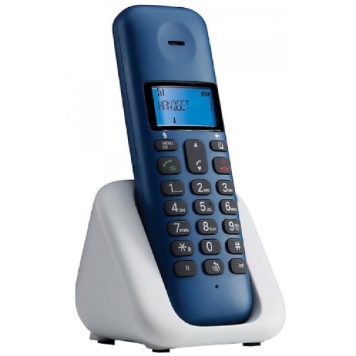 CORDLESS PHONES  T301 ROYAL BLUE/GREY SINGLE ΜΕ ΑΝΟΙΧΤΗ ΑΚΡΟΑΣΗ